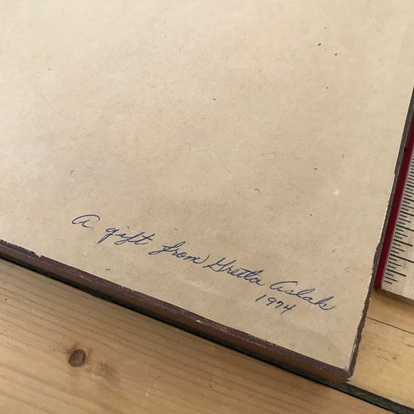 Vintage Woman at Home Completed Needlepoint Tapestry Framed Picture 1974 - Picture 5 of 5